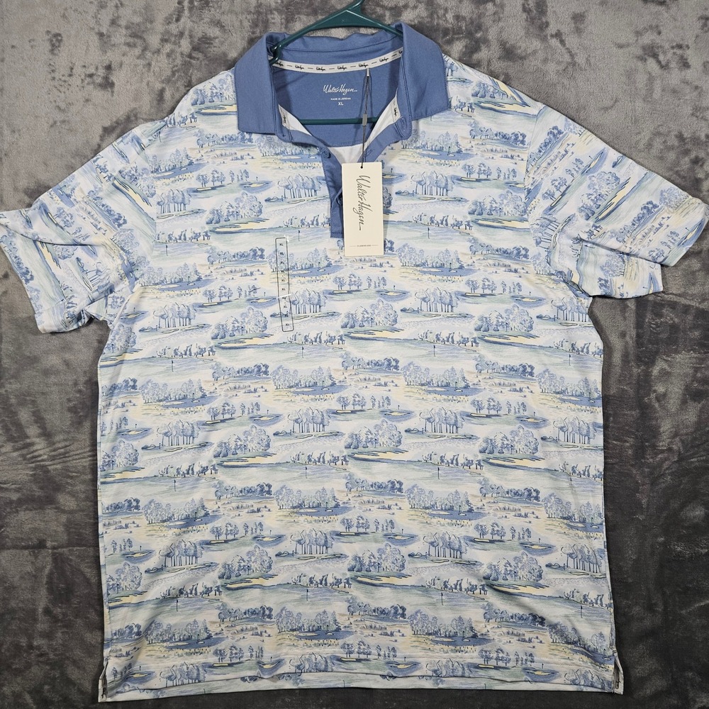 Walter Hagen Men's Golf Polo Shirt Moisture‎ Wicking  Club Patterned Size XL